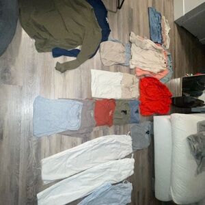 H&M American Eagle Breads & Boxers T Shirts Button Ups Sleeve Linen Pants Bundle